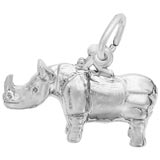 14K White Gold Rhino Charm by Rembrandt Charms
