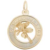 10K Gold SM Grand Cayman Palm Tree Charm by Rembrandt Charms