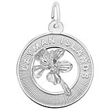 14K White Gold SM Grand Cayman Palm Tree Charm by Rembrandt Charms