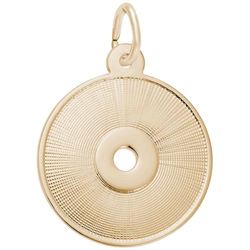 14K Gold Compact Disc Charm by Rembrandt Charms 14K Gold Compact Disc Charm by Rembrandt Charms