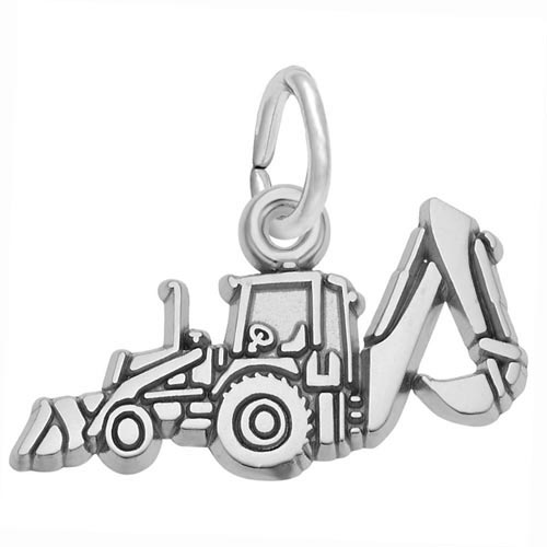 14K White Gold Backhoe Charm by Rembrandt Charms 14K White Gold Backhoe Charm by Rembrandt Charms