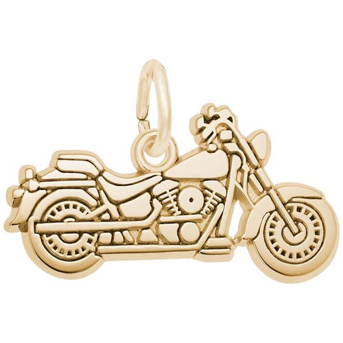 14K Gold Motorcycle Charm by Rembrandt Charms