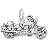 14K White Gold Motorcycle Charm by Rembrandt Charms