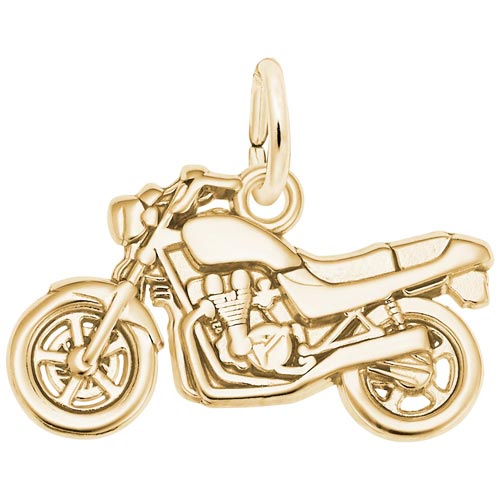 14K Gold Motorcycle Charm by Rembrandt Charms