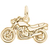 Gold Plated Motorcycle Charm by Rembrandt Charms