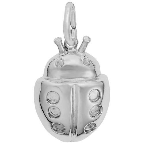 14K White Gold Ladybug Charm by Rembrandt Charms 14K White Gold Ladybug Charm by Rembrandt Charms