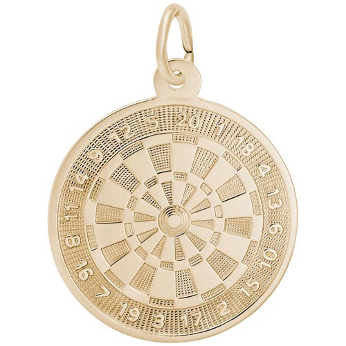 14K Gold Dart Board Charm by Rembrandt Charms