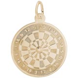 14K Gold Dart Board Charm by Rembrandt Charms