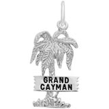 14K White Gold Grand Cayman Palm Tree Charm by Rembrandt Charms