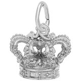14K White Gold Crown Charm by Rembrandt Charms