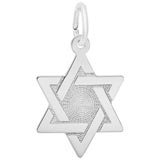 14K White Gold Star of David Charm by Rembrandt Charms