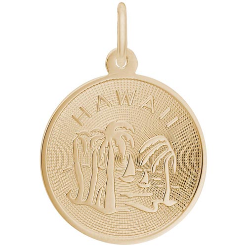 Gold Plated Hawaii Charm by Rembrandt Charms Gold Plated Hawaii Charm by Rembrandt Charms