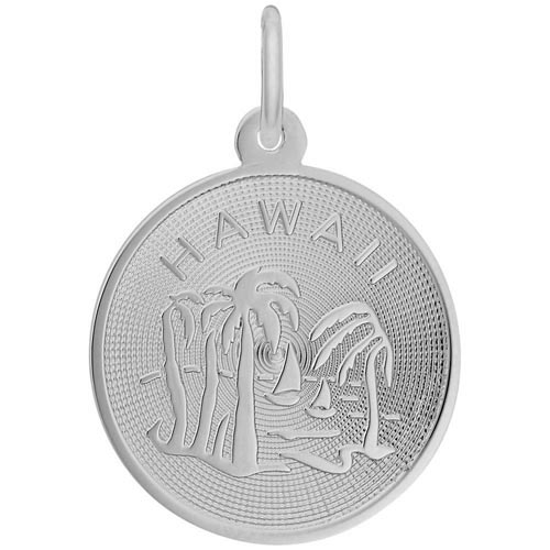 14K White Gold Hawaii Charm by Rembrandt Charms 14K White Gold Hawaii Charm by Rembrandt Charms