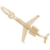 10K Gold Small Airplane Charm by Rembrandt Charms