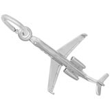 14K White Gold Small Airplane Charm by Rembrandt Charms