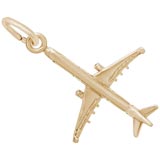 Gold Plate Medium Airplane Charm by Rembrandt Charms
