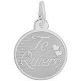 14K White Gold Te Quiero Charm by Rembrandt Charms