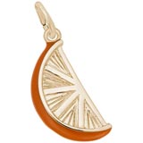 Rembrandt Orange Slice Charm, 14K Yellow Gold