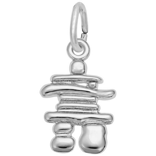 14K White Gold Inukshuk Charm by Rembrandt Charms 14K White Gold Inukshuk Charm by Rembrandt Charms