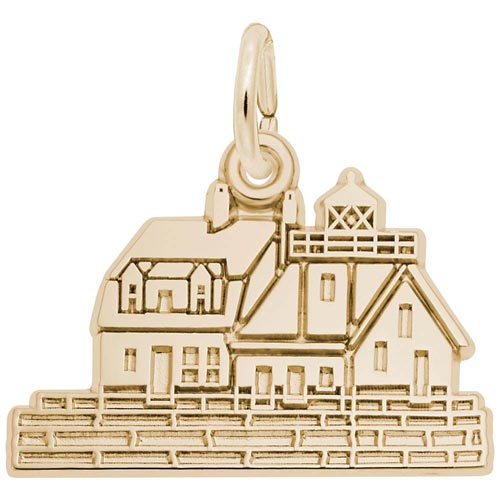 14K Gold Rockland, ME Lighthouse Charm by Rembrandt Charms