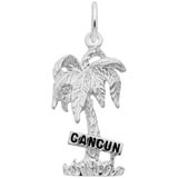 14K White Gold Cancun Palm Tree Charm by Rembrandt Charms