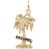 Gold Plate Cozumel Palm Tree Charm by Rembrandt Charms