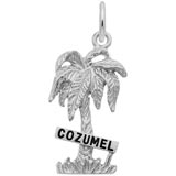 14K White Gold Cozumel Palm Tree Charm by Rembrandt Charms
