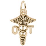 10K Gold O.T. Caduceus Charm by Rembrandt Charms