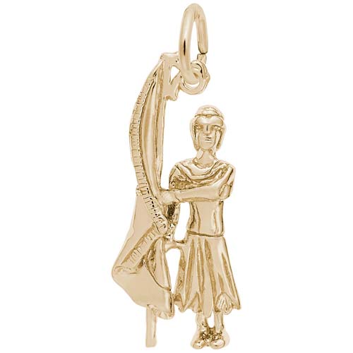 14k Gold Color Guard Flag Charm by Rembrandt Charms 14k Gold Color Guard Flag Charm by Rembrandt Charms