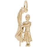 10K Gold Color Guard Flag Charm by Rembrandt Charms