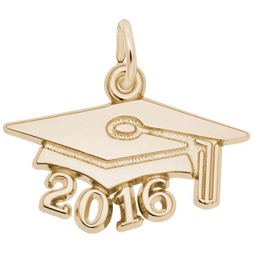 14k Gold Graduation Cap 2016 Charm by Rembrandt Charms 14k Gold Graduation Cap 2016 Charm by Rembrandt Charms
