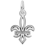 Sterling Silver Small Quebec Fleur De Lis Charm by Rembrandt Charms