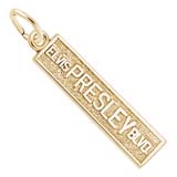 10K Gold Elvis Presley Blvd Charm