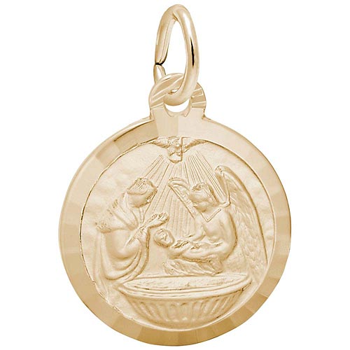 Gold Plated Baptism Charm by Rembrandt Charms Gold Plated Baptism Charm by Rembrandt Charms