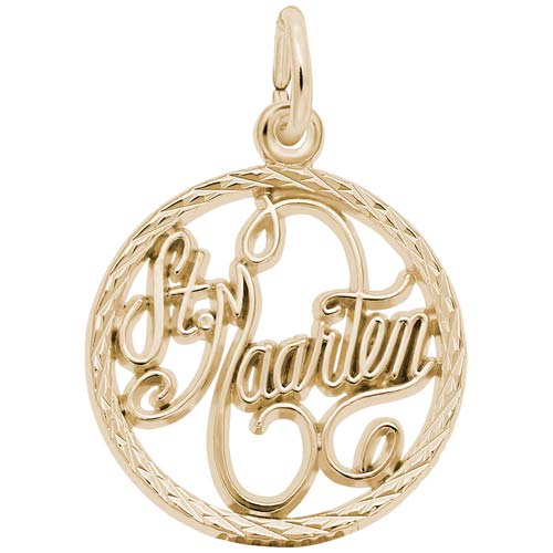 14K Gold St. Maarten Faceted Charm by Rembrandt Charms 14K Gold St. Maarten Faceted Charm by Rembrandt Charms