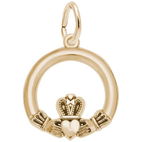 14K Gold Claddagh Charm by Rembrandt Charms