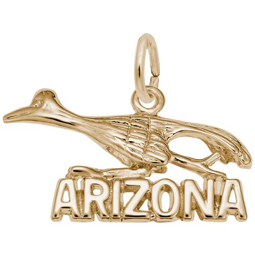 Gold Plated Arizona Road Runner Charm by Rembrandt Charms