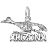 14k White Gold Arizona Road Runner Charm by Rembrandt Charms