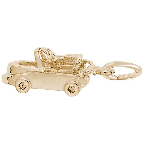Gold Plated Go Kart Charm by Rembrandt Charms Gold Plated Go Kart Charm by Rembrandt Charms