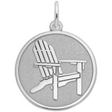 14k White Gold Deck Chair Charm by Rembrandt Charms