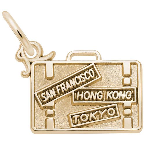 14K Gold Suitcase Charm by Rembrandt Charms 14K Gold Suitcase Charm by Rembrandt Charms