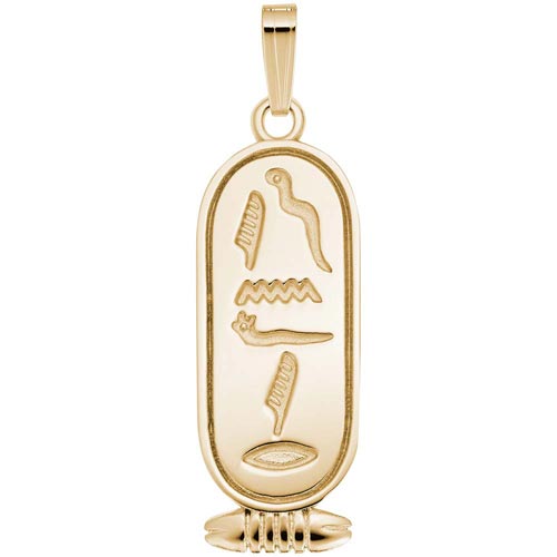 14K Gold Egyptian Cartouche Pendant by Rembrandt Charms