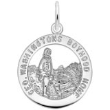 14K White Gold George Washington's Charm by Rembrandt Charms