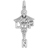 Sterling Silver LPN Caduceus Charm by Rembrandt Charms