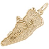 Gold Plated Heart Hilton Head Charm by Rembrandt Charms