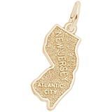 10K Gold Atlantic City, New Jersey Charm by Rembrandt Charms