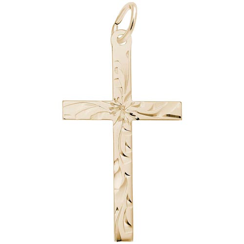 10K Gold Large Flared Cross Charm by Rembrandt Charms 10K Gold Large Flared Cross Charm by Rembrandt Charms