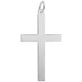 Sterling Silver Extra Large Plain Cross Charm by Rembrandt Charms