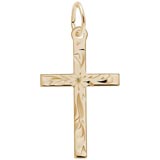 14K Gold Medium Flared Cross Charm by Rembrandt Charms
