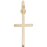 10K Gold Medium Thin Cross Charm by Rembrandt Charms